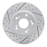 Dynamic Friction 2003-2017 Acura Ilx Front Left Drilled & Slotted Geoperformance Rotor by Dynamic Friction Company 830-59034L