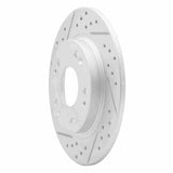 Dynamic Friction 2011-2015 Honda Cr-Z Rear Left Drilled & Slotted Geoperformance Rotor by Dynamic Friction Company 830-59035L