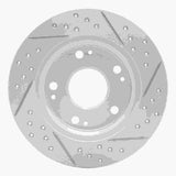 Dynamic Friction 2011-2015 Honda Cr-Z Rear Left Drilled & Slotted Geoperformance Rotor by Dynamic Friction Company 830-59035L