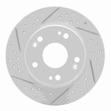 Dynamic Friction 2011-2015 Honda Cr-Z Rear Left Drilled & Slotted Geoperformance Rotor by Dynamic Friction Company 830-59035L