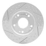 Dynamic Friction 2011-2015 Honda Cr-Z Rear Right Drilled & Slotted Geoperformance Rotor by Dynamic Friction Company 830-59035R
