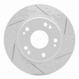 Dynamic Friction 2011-2015 Honda Cr-Z Rear Right Drilled & Slotted Geoperformance Rotor by Dynamic Friction Company 830-59035R