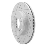Dynamic Friction 2012-2015 Acura ILX Front Left Drilled & Slotted Geoperformance Rotor by Dynamic Friction Company 830-59036L