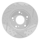 Dynamic Friction 2012-2015 Acura ILX Front Left Drilled & Slotted Geoperformance Rotor by Dynamic Friction Company 830-59036L