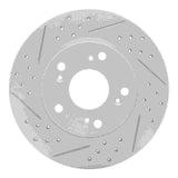 Dynamic Friction 2012-2015 Acura ILX Front Left Drilled & Slotted Geoperformance Rotor by Dynamic Friction Company 830-59036L