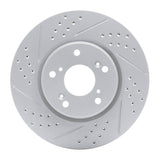 Dynamic Friction 2013-2022 Honda Accord Sedan Front Left Drilled & Slotted Geoperformance Rotor by Dynamic Friction Company 830-59039L