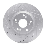 Dynamic Friction 2002-2015 Acura RSX Front Left Drilled & Slotted Geoperformance Rotor by Dynamic Friction Company 830-59045L