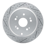 Dynamic Friction 2005-2018 Acura RDX Rear Left Drilled & Slotted Geoperformance Rotor by Dynamic Friction Company 830-59048L
