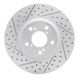 Dynamic Friction 2006-2014 Honda Ridgeline Front Left Drilled & Slotted Geoperformance Rotor by Dynamic Friction Company 830-59051L