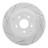 Dynamic Friction 2006-2014 Honda Ridgeline Rear Left Drilled & Slotted Geoperformance Rotor by Dynamic Friction Company 830-59052L