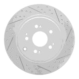 Dynamic Friction 2006-2014 Honda Ridgeline Rear Right Drilled & Slotted Geoperformance Rotor by Dynamic Friction Company 830-59052R