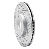 Dynamic Friction 2007-2020 Acura MDX Front Left Drilled & Slotted Geoperformance Rotor by Dynamic Friction Company 830-59053L