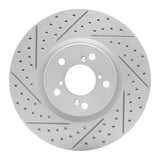 Dynamic Friction 2007-2020 Acura MDX Front Left Drilled & Slotted Geoperformance Rotor by Dynamic Friction Company 830-59053L