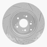 Dynamic Friction 2007-2017 Acura ZDX Rear Left Drilled & Slotted Geoperformance Rotor by Dynamic Friction Company 830-59054L