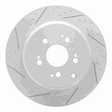 Dynamic Friction 2007-2017 Acura ZDX Rear Left Drilled & Slotted Geoperformance Rotor by Dynamic Friction Company 830-59054L