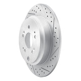 Dynamic Friction 2007-2017 Acura MDX Rear Right Drilled & Slotted Geoperformance Rotor by Dynamic Friction Company 830-59054R