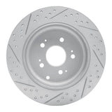 Dynamic Friction 2007-2017 Acura MDX Rear Right Drilled & Slotted Geoperformance Rotor by Dynamic Friction Company 830-59054R