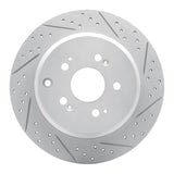 Dynamic Friction 2007-2017 Acura MDX Rear Right Drilled & Slotted Geoperformance Rotor by Dynamic Friction Company 830-59054R