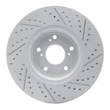 Dynamic Friction 2016-2022 Acura ILX Front Left Drilled & Slotted Geoperformance Rotor by Dynamic Friction Company 830-59063L