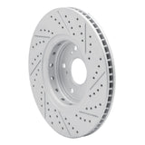 Dynamic Friction 2016-2022 Acura ILX Front Left Drilled & Slotted Geoperformance Rotor by Dynamic Friction Company 830-59063L