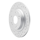 Dynamic Friction 2017-2020 Honda Civic Coupe Rear Left Drilled & Slotted Geoperformance Rotor by Dynamic Friction Company 830-59068L