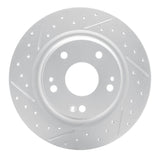 Dynamic Friction 2017-2020 Honda Civic Coupe Rear Left Drilled & Slotted Geoperformance Rotor by Dynamic Friction Company 830-59068L
