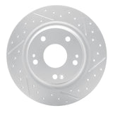 Dynamic Friction 2017-2020 Honda Civic Sedan Rear Right Drilled & Slotted Geoperformance Rotor by Dynamic Friction Company 830-59068R