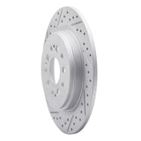 Dynamic Friction 2017-2026 Acura RDX Rear Left Drilled & Slotted Geoperformance Rotor by Dynamic Friction Company 830-59070L