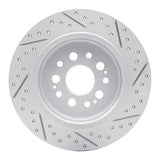 Dynamic Friction 2017-2026 Acura RDX Rear Left Drilled & Slotted Geoperformance Rotor by Dynamic Friction Company 830-59070L