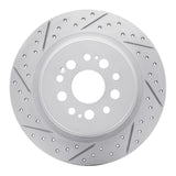 Dynamic Friction 2017-2026 Acura RDX Rear Left Drilled & Slotted Geoperformance Rotor by Dynamic Friction Company 830-59070L