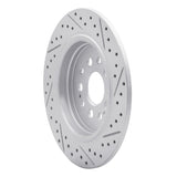 Dynamic Friction 2017-2026 Acura RDX Rear Left Drilled & Slotted Geoperformance Rotor by Dynamic Friction Company 830-59070L