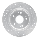 Dynamic Friction 2016-2025 Honda HR-V Rear Left Drilled & Slotted Geoperformance Rotor by Dynamic Friction Company 830-59071L