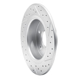 Dynamic Friction 2016-2025 Honda HR-V Rear Left Drilled & Slotted Geoperformance Rotor by Dynamic Friction Company 830-59071L
