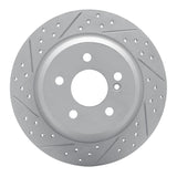 Dynamic Friction 2003-2016 Mercedes-Benz E200 (Latin America) Rear Left Drilled & Slotted Geoperformance Rotor by Dynamic Friction Company 830-63051L