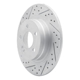 Dynamic Friction 2008-2015 Mercedes-Benz C200 (Mexico) Rear Left Drilled & Slotted Geoperformance Rotor by Dynamic Friction Company 830-63086L