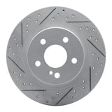 Dynamic Friction 2008-2015 Mercedes-Benz C200 (Mexico) Rear Left Drilled & Slotted Geoperformance Rotor by Dynamic Friction Company 830-63086L