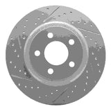 Dynamic Friction 2006-2011 Mercedes-Benz B200 Rear Left Drilled & Slotted Geoperformance Rotor by Dynamic Friction Company 830-63087L