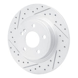 Dynamic Friction 2014-2020 Infiniti Qx30 Rear Left Drilled & Slotted Geoperformance Rotor by Dynamic Friction Company 830-63107L
