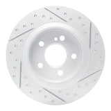 Dynamic Friction 2014-2020 Infiniti Qx30 Rear Left Drilled & Slotted Geoperformance Rotor by Dynamic Friction Company 830-63107L