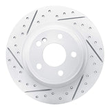 Dynamic Friction 2014-2020 Infiniti Qx30 Rear Left Drilled & Slotted Geoperformance Rotor by Dynamic Friction Company 830-63107L