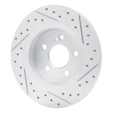 Dynamic Friction 2014-2020 Infiniti Qx30 Rear Left Drilled & Slotted Geoperformance Rotor by Dynamic Friction Company 830-63107L