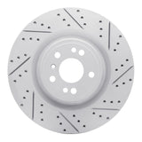 Dynamic Friction 2013-2019 Mercedes-Benz GLS350D Front Right Drilled & Slotted Geoperformance Rotor by Dynamic Friction Company 830-63146R