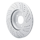 Dynamic Friction 2019-2025 Mercedes-Benz G550 Front Left Drilled & Slotted Geoperformance Rotor by Dynamic Friction Company 830-63176L