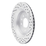 Dynamic Friction 2008-2011 Saab 45903 Rear Left Drilled & Slotted Geoperformance Rotor by Dynamic Friction Company 830-65020L