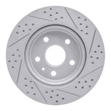 Dynamic Friction 2010-2025 Buick Lacrosse Rear Left Drilled & Slotted Geoperformance Rotor by Dynamic Friction Company 830-65024L