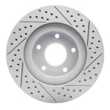 Dynamic Friction 2002-2006 Infiniti I35 Front Left Drilled & Slotted Geoperformance Rotor by Dynamic Friction Company 830-67049L