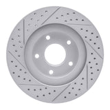 Dynamic Friction 2002-2006 Infiniti I35 Front Right Drilled & Slotted Geoperformance Rotor by Dynamic Friction Company 830-67049R