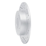 Dynamic Friction 2004-2006 Nissan Sentra Rear Left Drilled & Slotted Geoperformance Rotor by Dynamic Friction Company 830-67053L