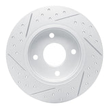 Dynamic Friction 2004-2006 Nissan Sentra Rear Right Drilled & Slotted Geoperformance Rotor by Dynamic Friction Company 830-67053R