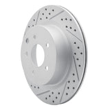 Dynamic Friction 2005-2025 Infiniti G37 Rear Left Drilled & Slotted Geoperformance Rotor by Dynamic Friction Company 830-67055L